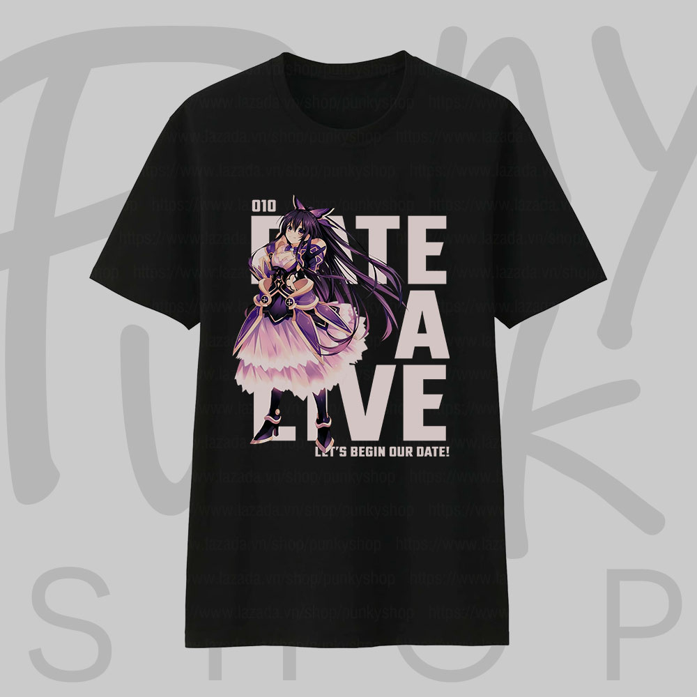 (Nhiều Mẫu) Áo thun Date A Live Tohka (Black) ngắn tay