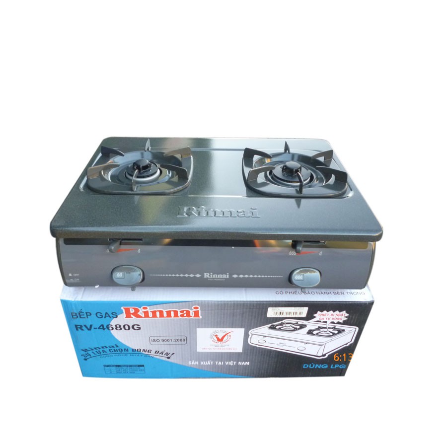Bếp gas đôi Rinnai RV-4680G (Xám)