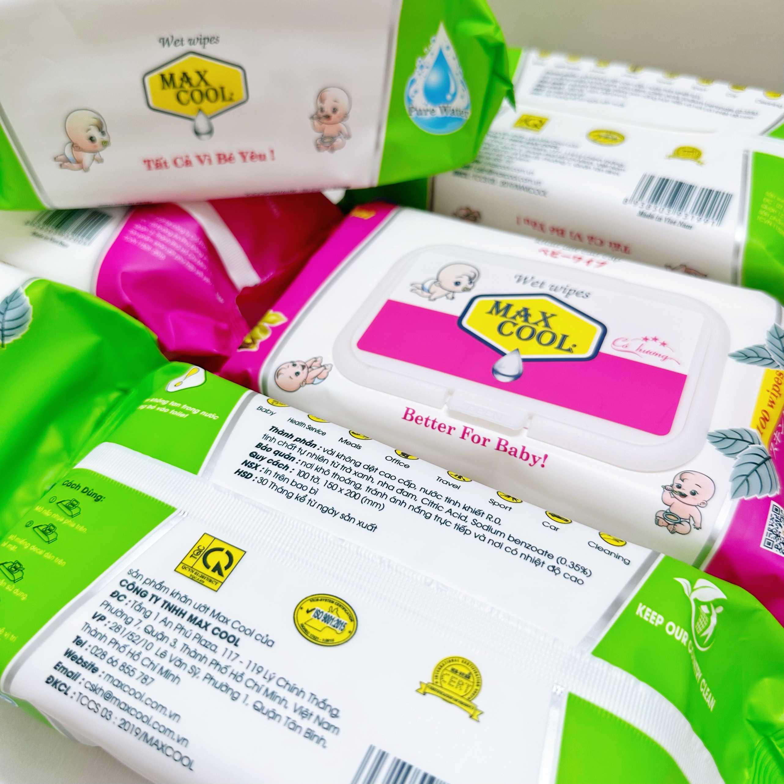 Khăn giấy ướt cao cấp 100 Tờ Max Cool (HÀNG CHÍNH HÃNG)