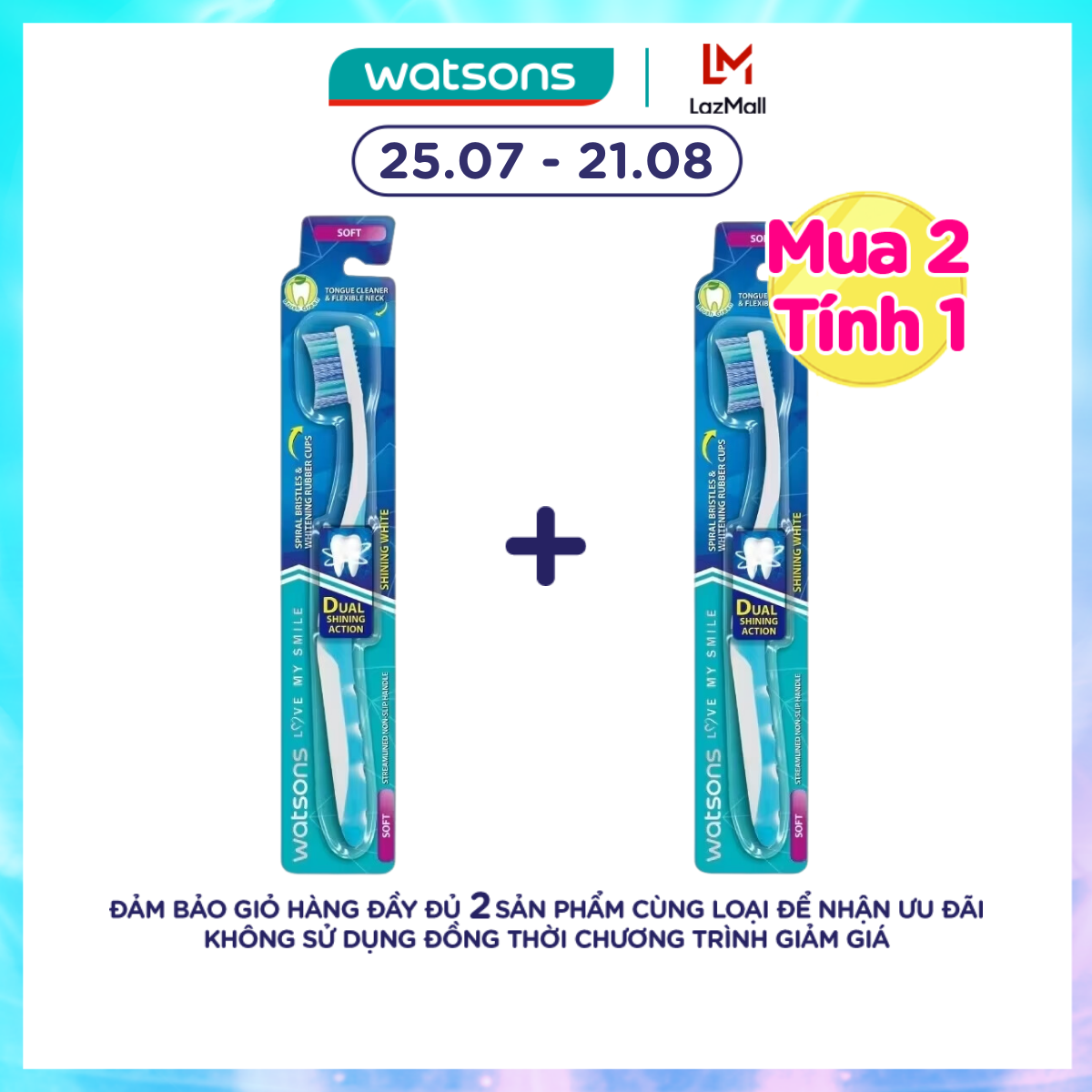 Bàn Chải Đánh Răng Watsons Shining White Toothbrush 1s