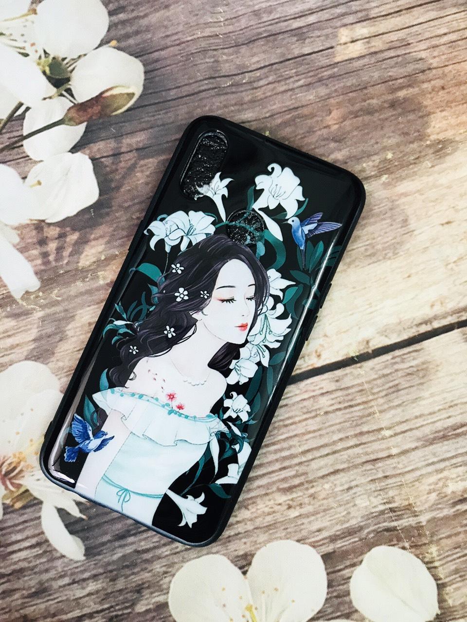 Ốp cứng bóng in hình kute cho Realme 3