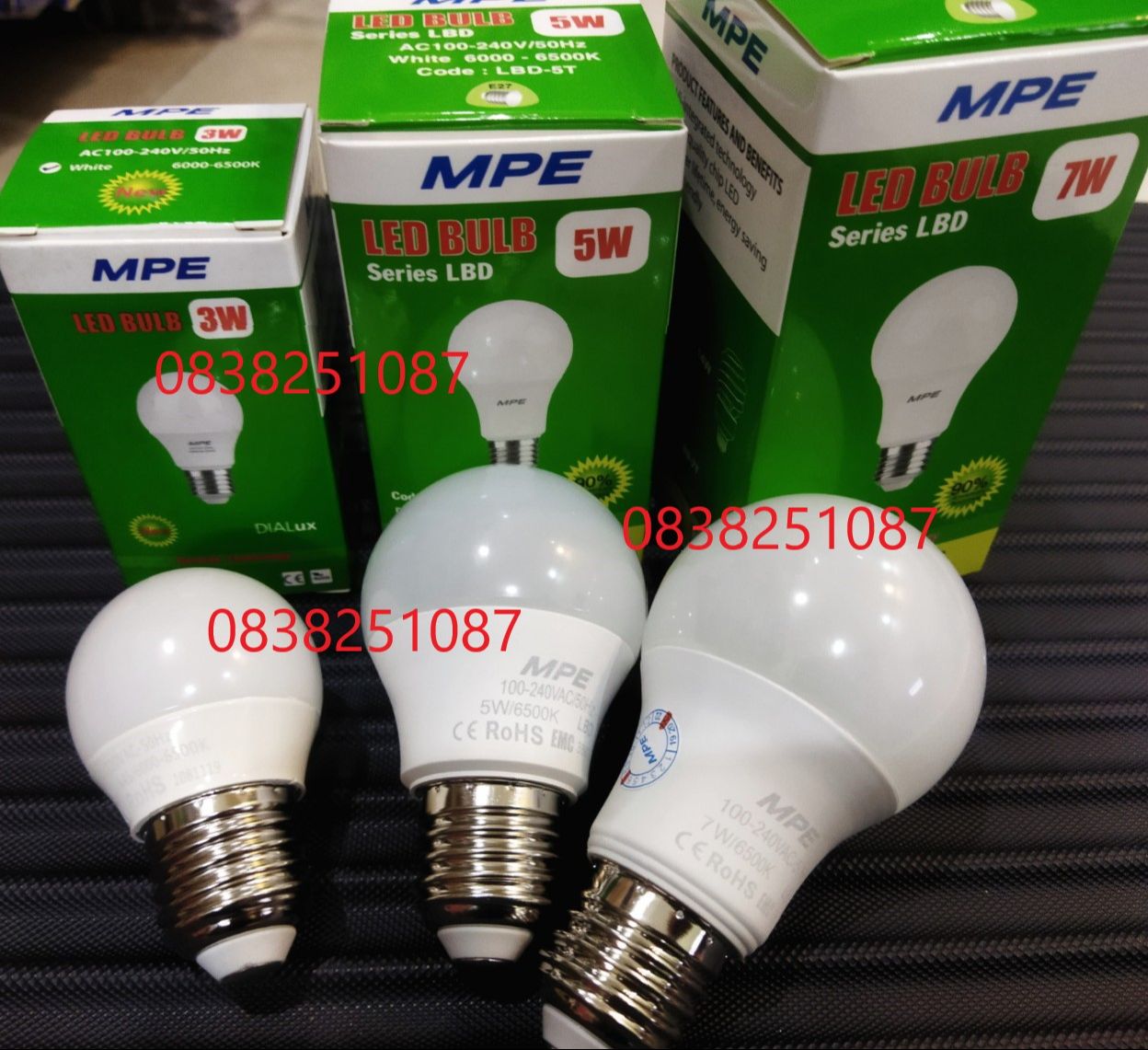 Bóng led Bulb 3W 5W 7W MPE ( Ánh sáng Trắng )