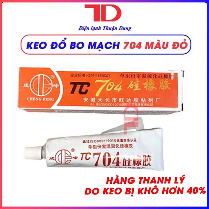 Keo đổ bo mạch 704, Keo silicon đổ mạch chống nước cách điện 704 705 hộp xanh và đỏ - Điện Lạnh Thuận Dung