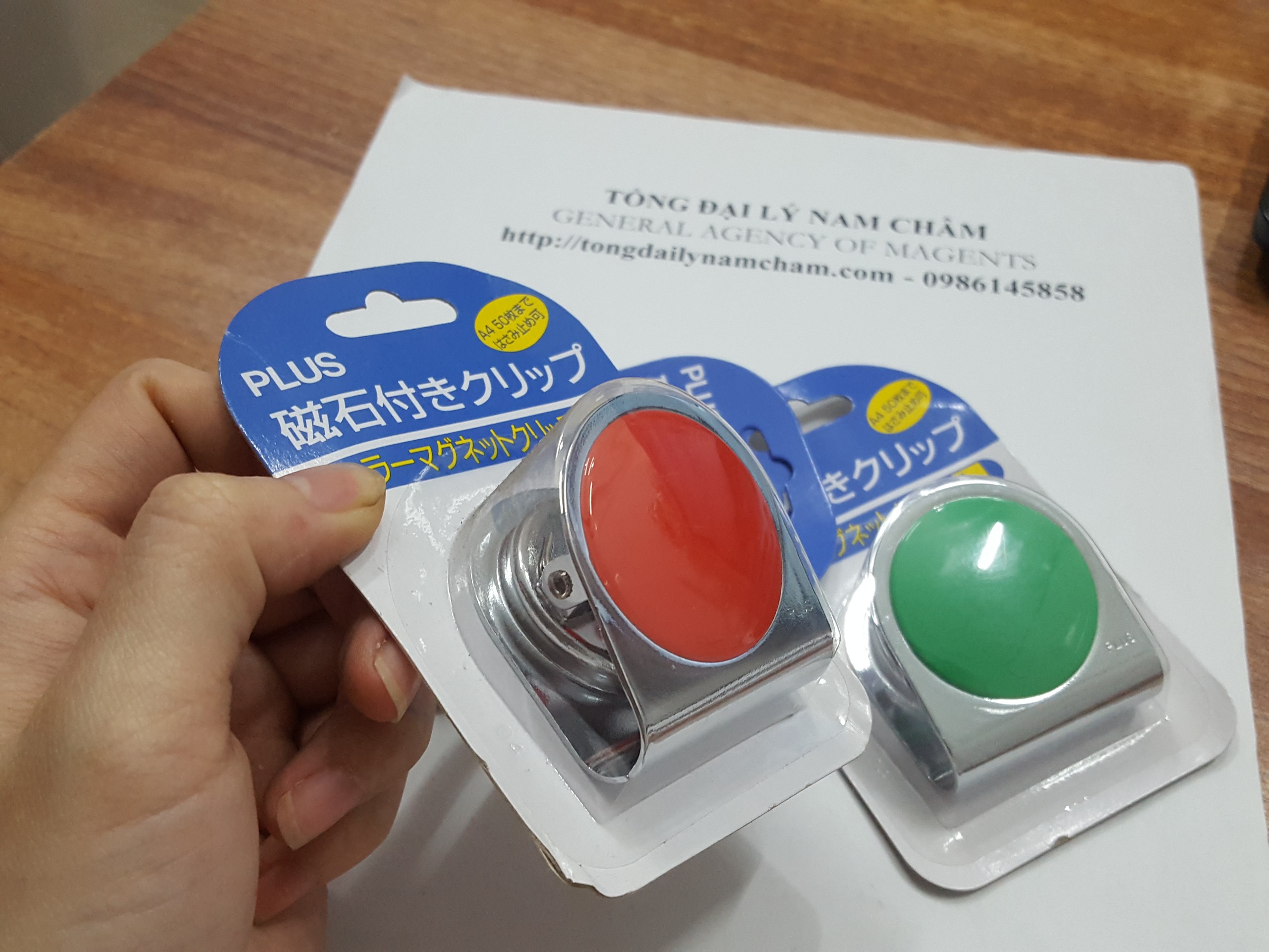 Kẹp từ tính Plus/ Kẹp giấy nam châm 40mm