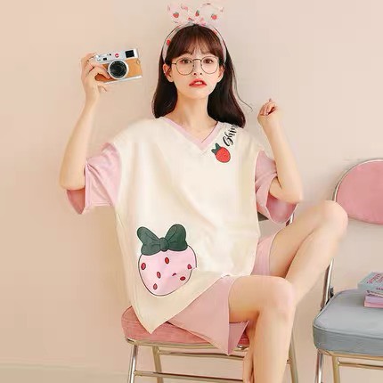 set Bộ đùi họa tiết ngộ nghĩnh in hình ZOZO chất cotton mát mịn, bộ nữ mặc nhà from rộng, áo thun nữ tay lỡ in hình, quần short đùi nữ ống rộng, đồ bộ ngủ nữ hàn quốc, AMELIA, bộ pijama cộc tay nữ, sét bộ đồ dễ thương