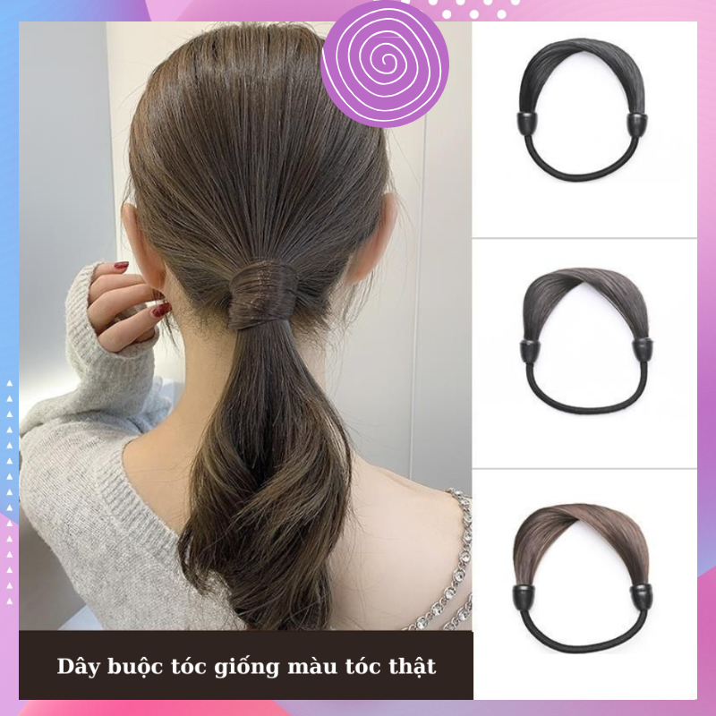 [KT11] Dây Cột Tóc Đuôi Ngựa, Tóc Củ Tỏi Bản To