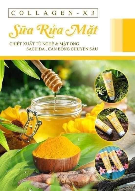 Sữa rửa mặt Nghệ Collagen X3 Đông Anh