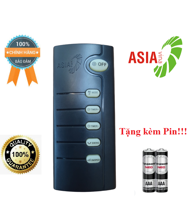 Điều khiển quạt Asia- Hàng chính hãng công ty mới 100% tặng kèm Pin