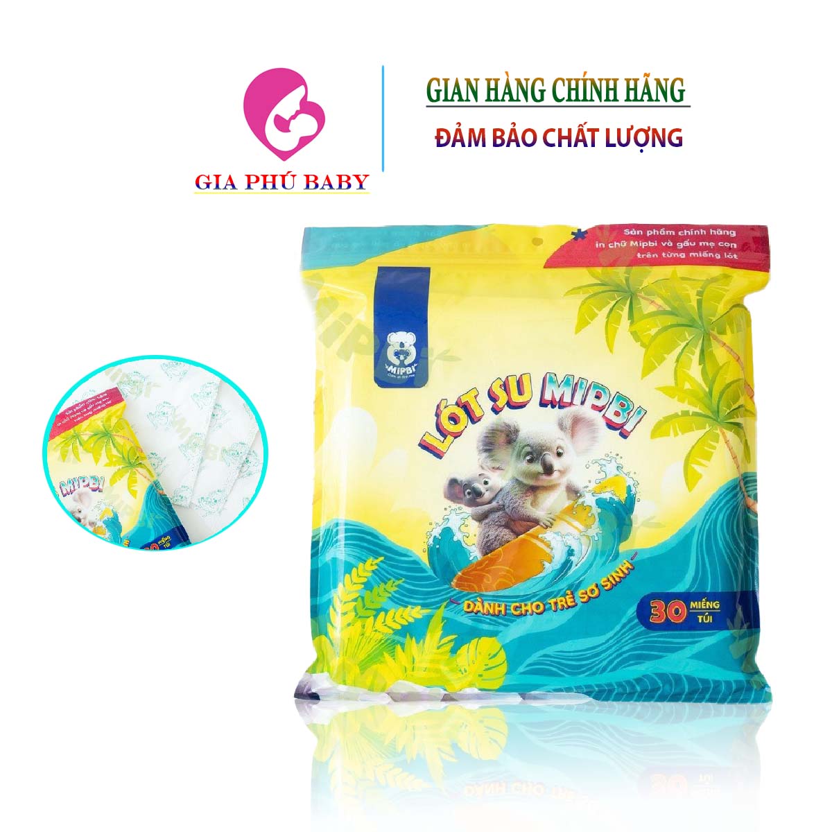 Lót phân xu mipbi cho bé sơ sinh chính hãng