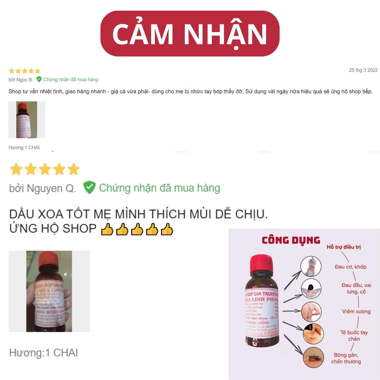 Dầu nóng xoa bóp Chùa Linh Phong