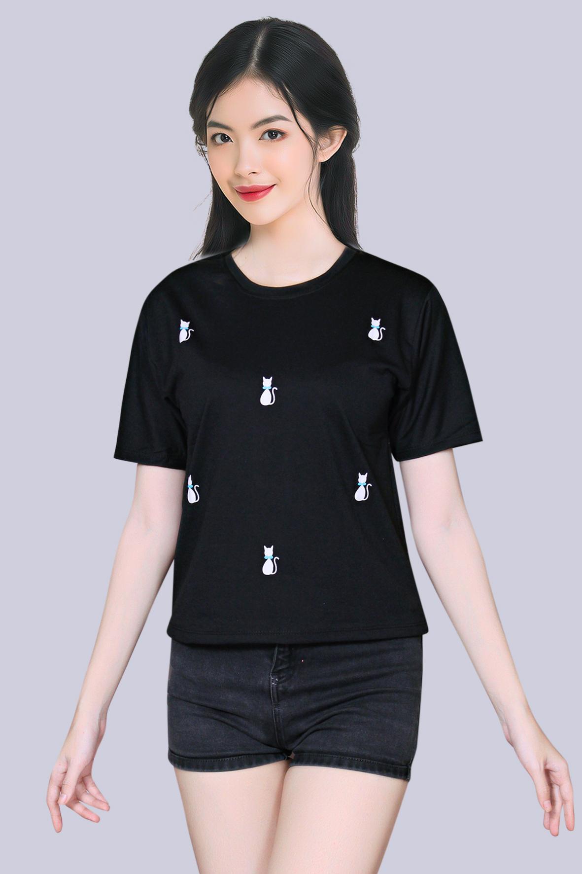 Áo Thun Nữ  Cổ Tròn Thời Trang Hàn Quốc- Sgr Ath02