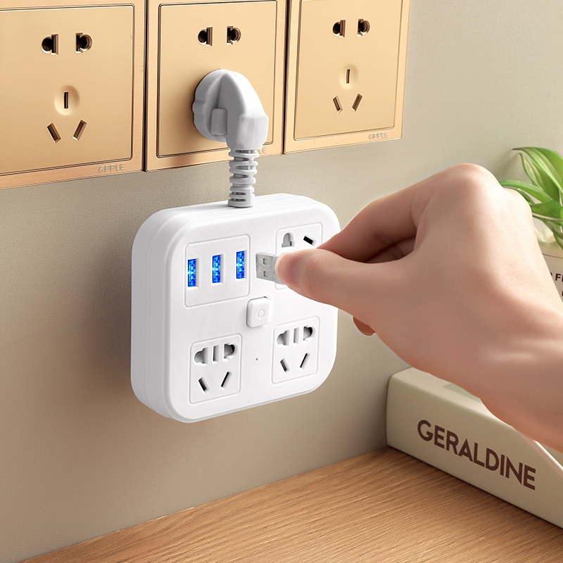 Can receive domestic converter porous multi-function with USB socket panel strip insert a conversion plug in line long term creative use lug plate strips off line board flashboard belt line