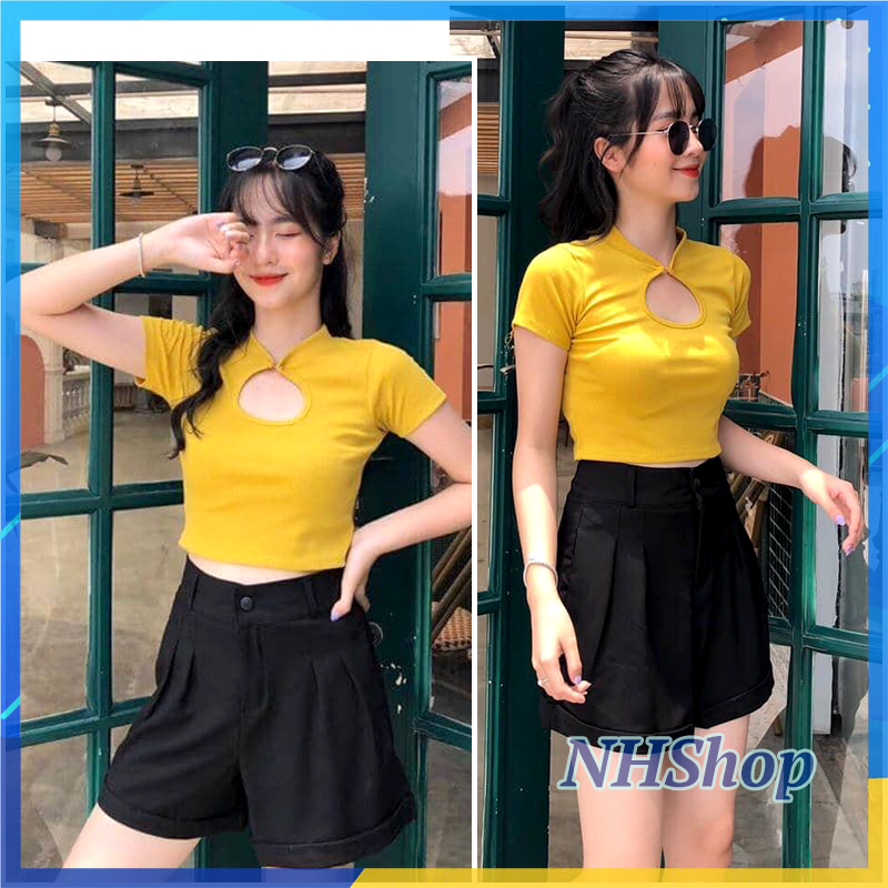 [HCM]Quần đùi Gấu gập Cạp cao DÁNG XINH hot hit :-x - Quần short Gấu gập - NHShop