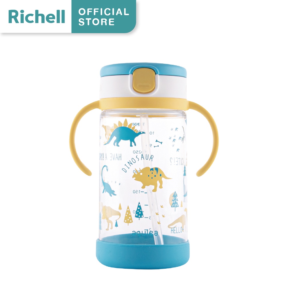 Bình ống hút RICHELL AQ 320ml có đế silicone | Baby