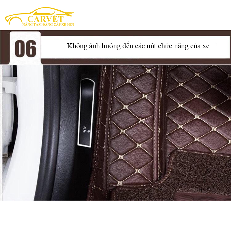 Thảm lót sàn ô tô da cacbon Mazda 2