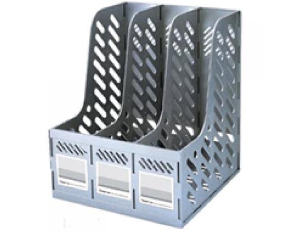 Khay Hồ Sơ  Nhựa 3 Ngăn ( màu xám) ( tự ráp)