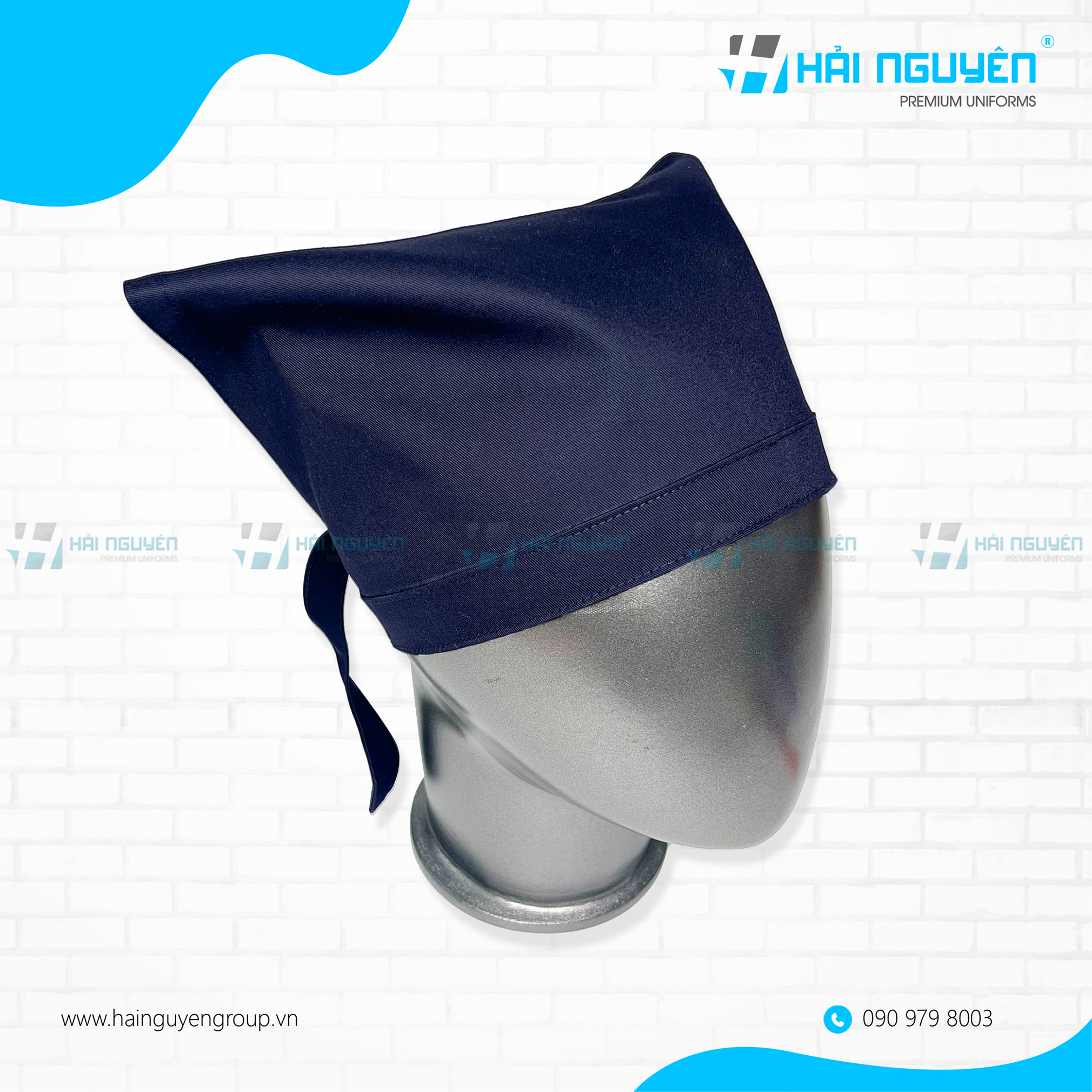 Nón tam giác - mũ phục vụ - khăn nón trùm tóc