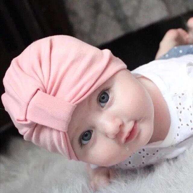 Mũ turban dễ thương cho bé(0-10 tháng)