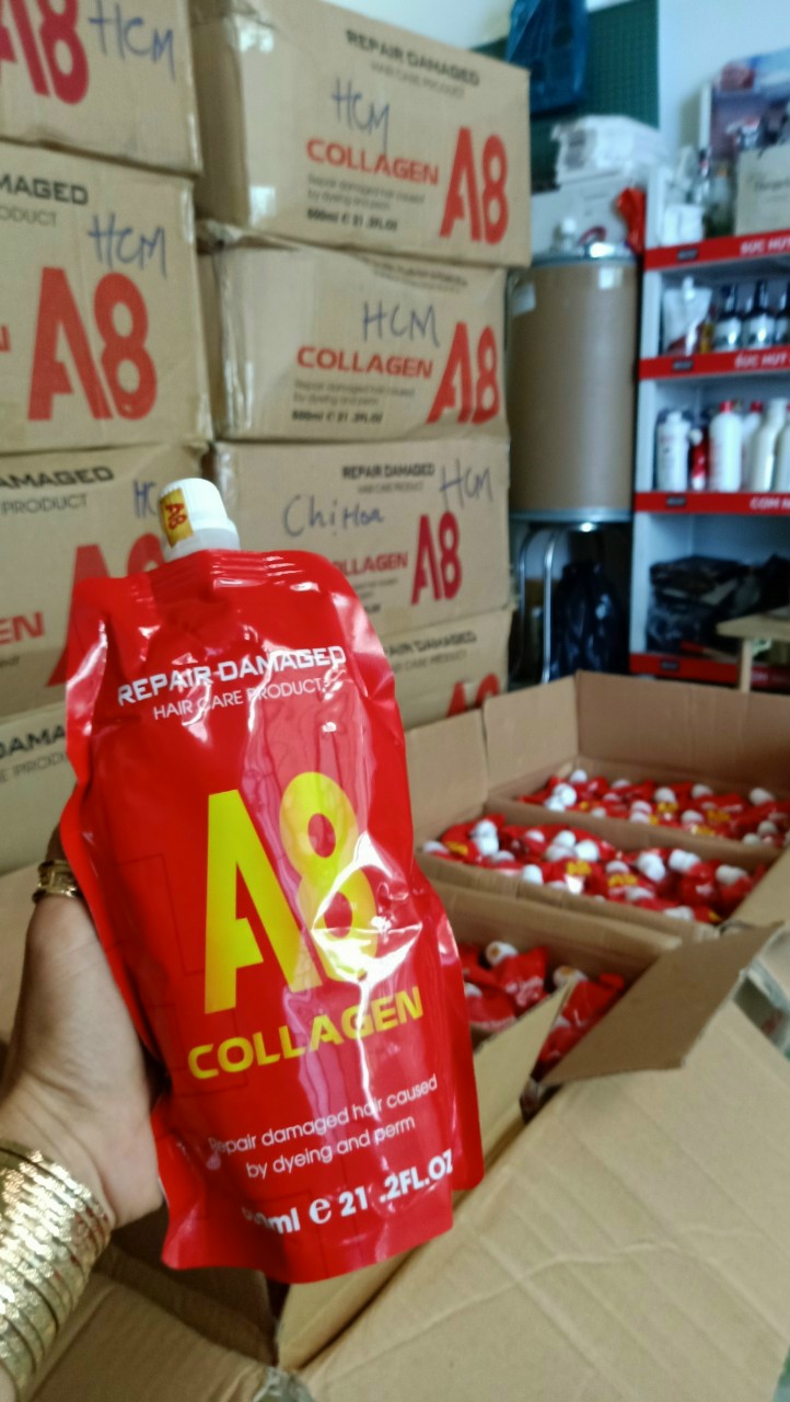 HẤP DẦU Ủ TÓC COLLAGEN A8 600ml CAO CẤP CHÍNH HÃNG