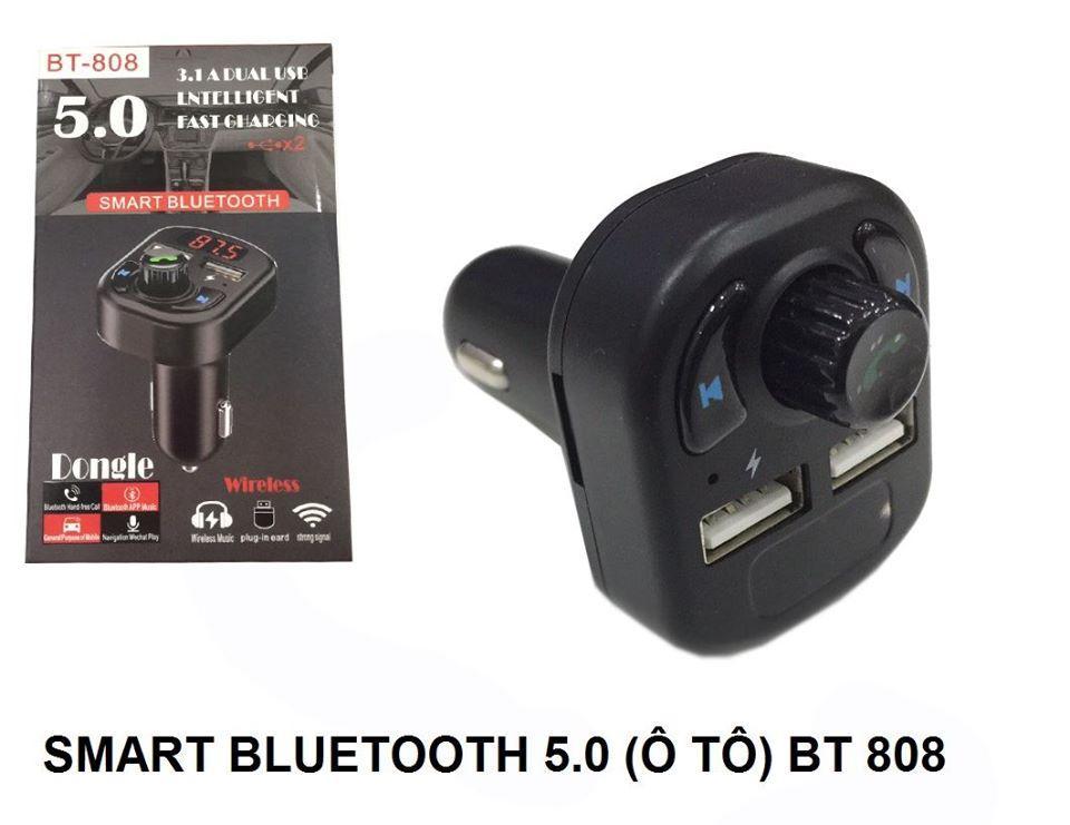 [HCM]Smart car bluetooth 5.0 Bt808 nghe gọi Phát nhạc Cổng Usb thông minh hàng cao cấp