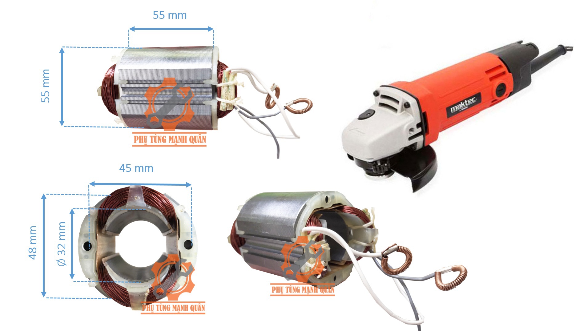 Cuộn điện / stator máy mài mt954
