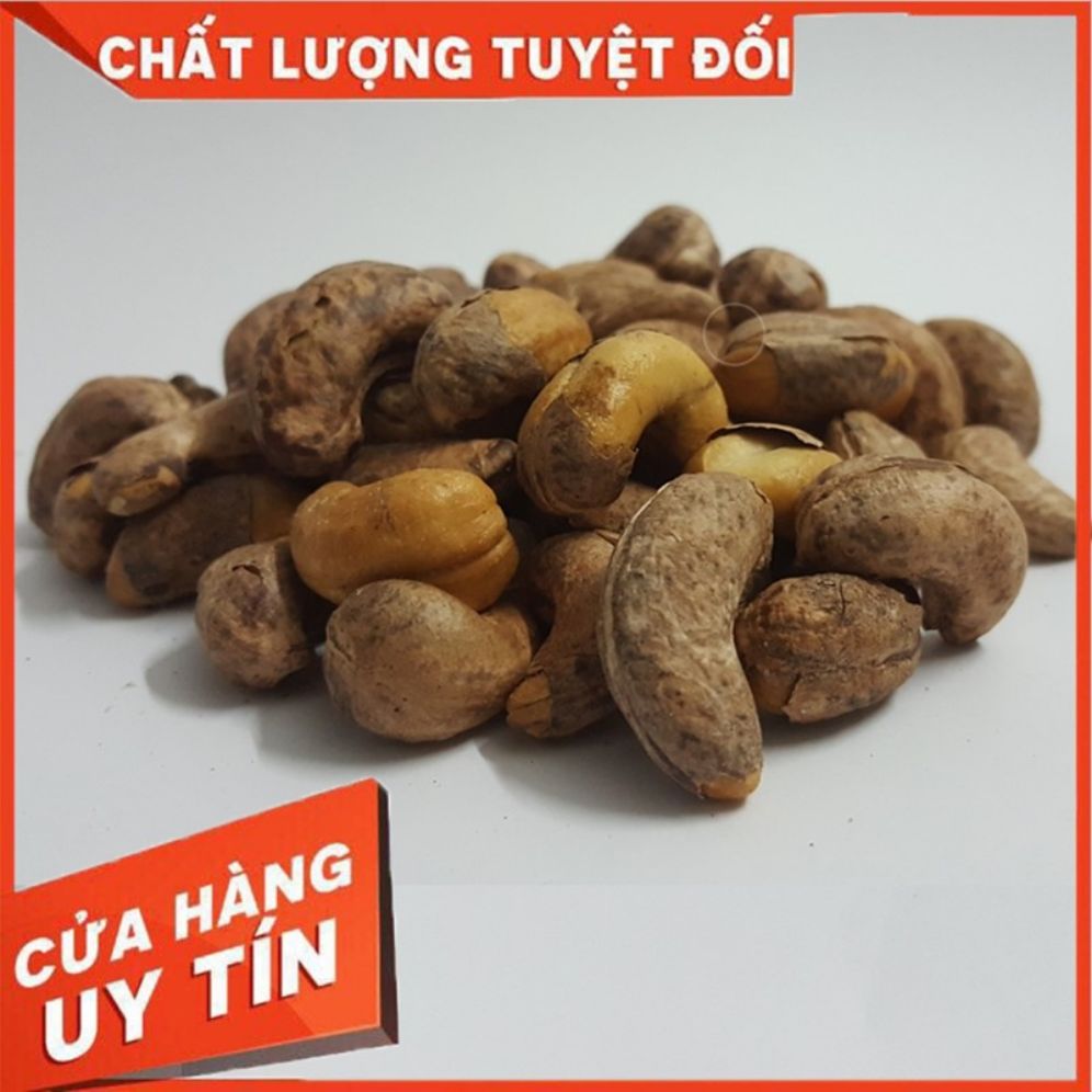 Hạt Điều Rang Muối Vỏ Lụa Nguyên Hạt 500g LOẠI A