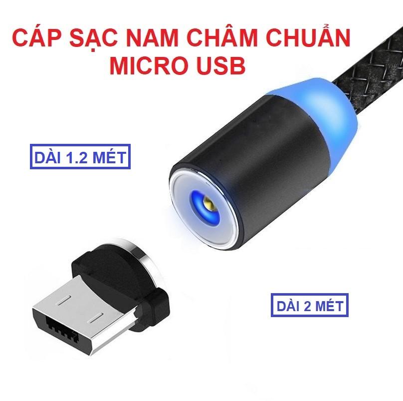 Cáp sạc nam châm LIGHTNING/ MICRO USB/ TYPE C dây dù Dài 1.2 mét 2 mét - ATDTECH