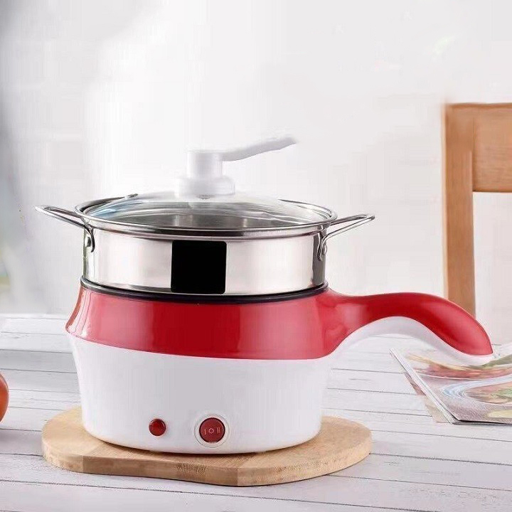 Nồi siêu tốc mini kèm xửng hấp có tay cầm