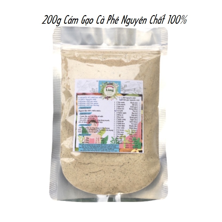 Bột Cám gạo cà phê 100g-200g có giấy VSATTP và ĐKKD nguyên chất thiên nhiên 100% dùng để đắp mặt đa công dụng