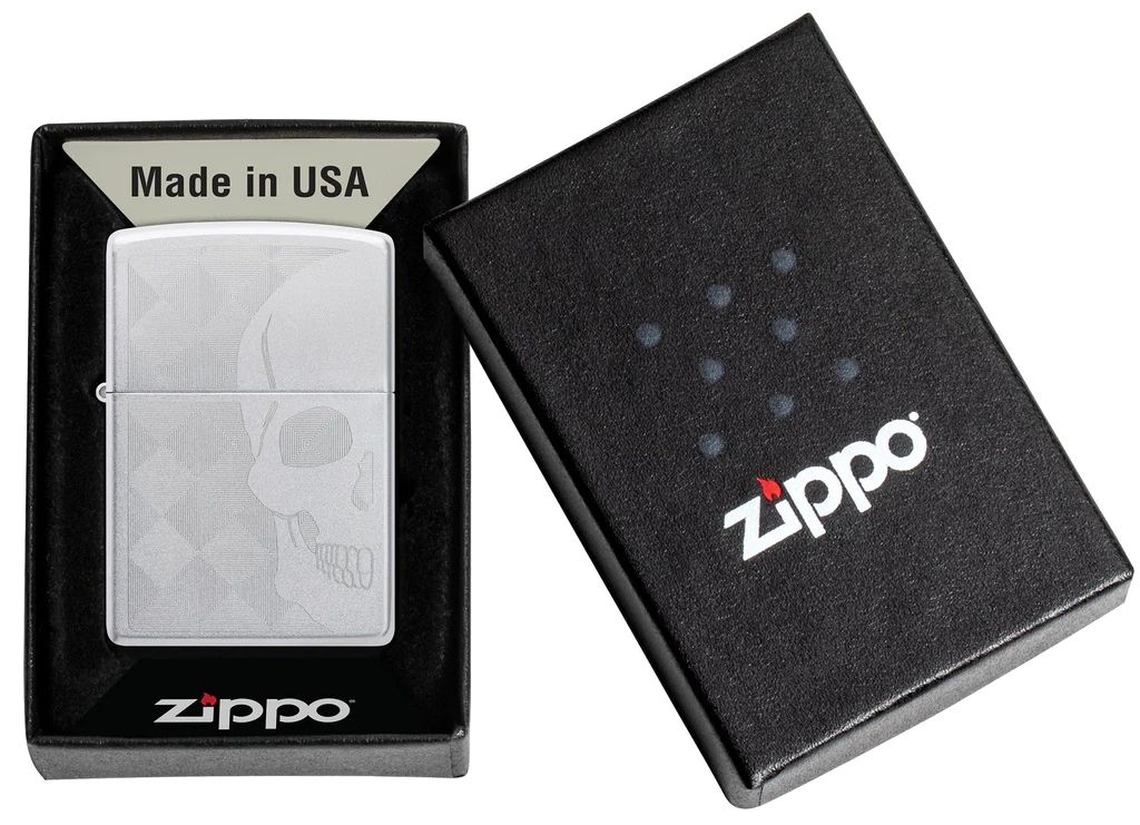 Bật Lửa Zippo Khắc Đầu Lâu - 48208 Skull Design