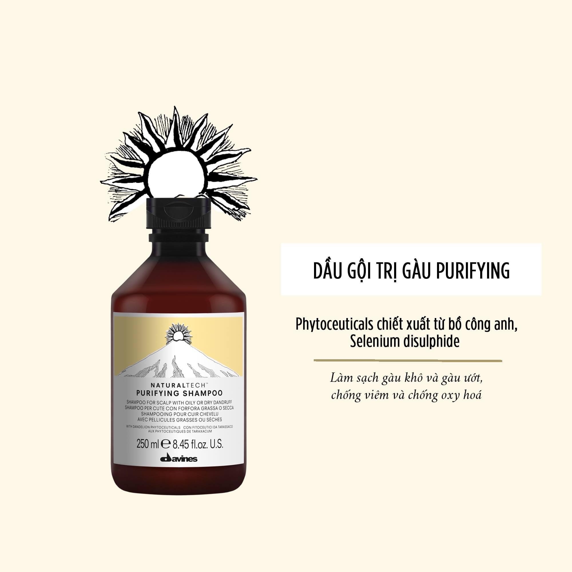 Dầu gội chống gàu Davines Purifying 250ML