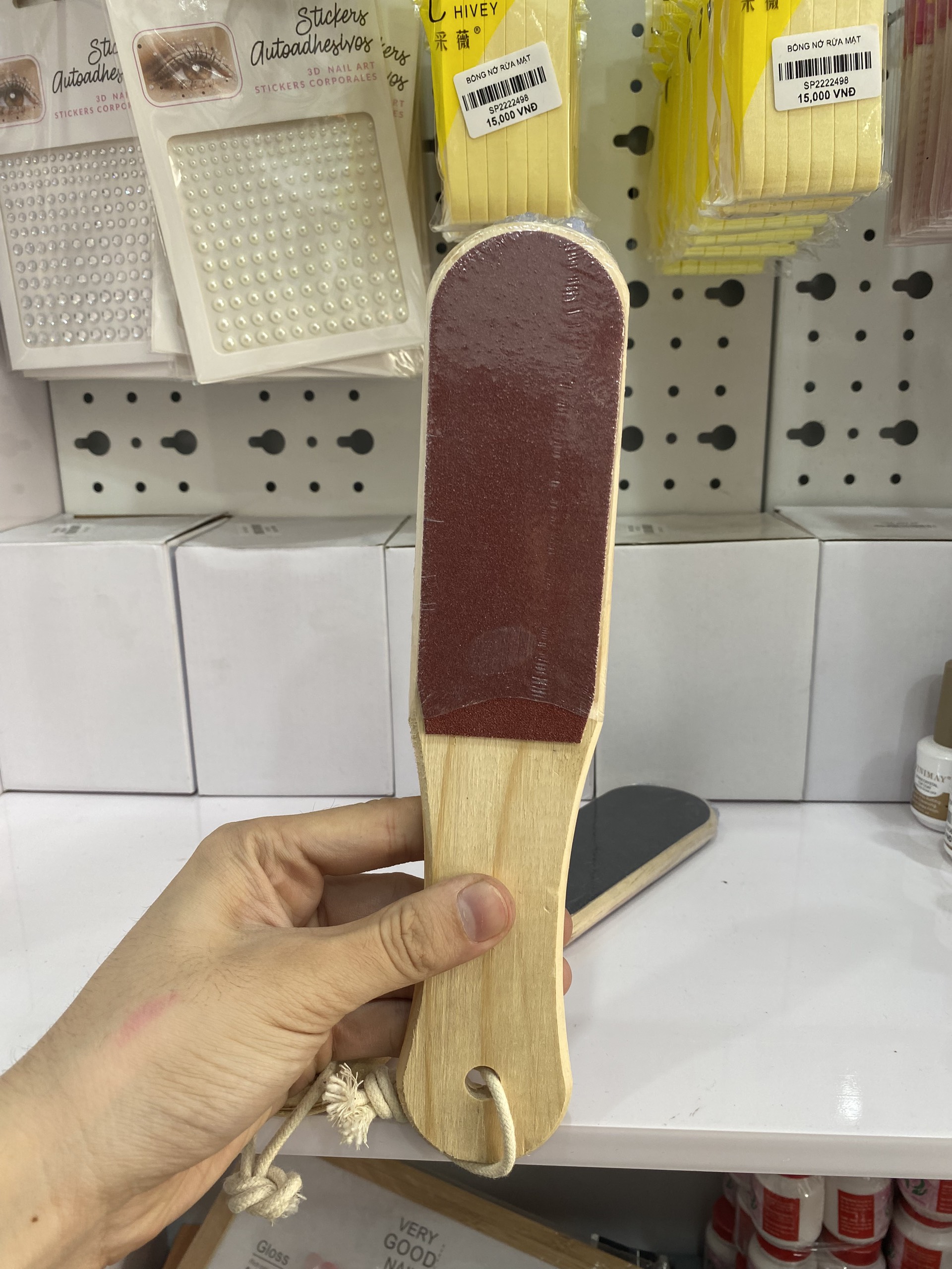 Chà gót chân nhám cán nhựa, chà gót nhám
