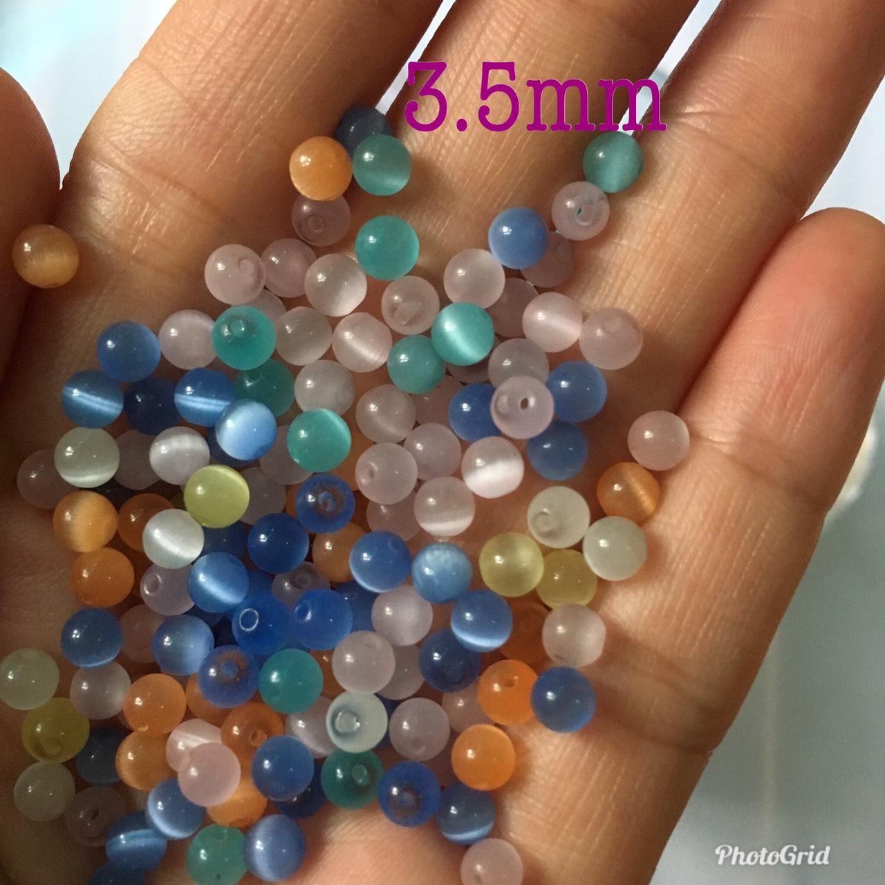20 hạt mắt mèo 3.5mm nhiều màu