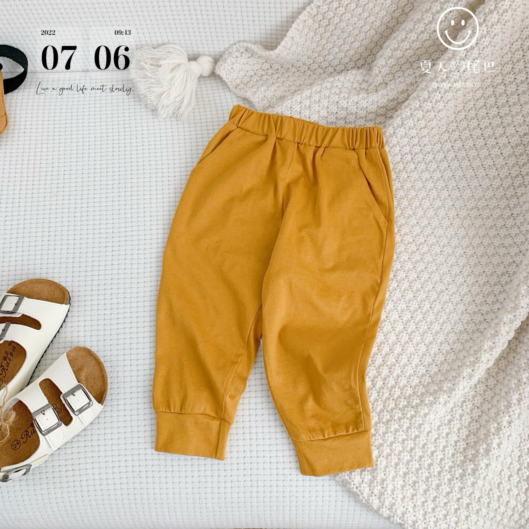 Bộ cotton thu đông Mickey cho bé