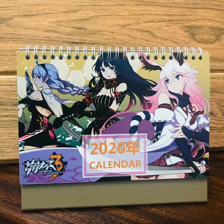 Lịch Honkai Impact 3 in ảnh đẹp anime chibi idols lịch để bàn