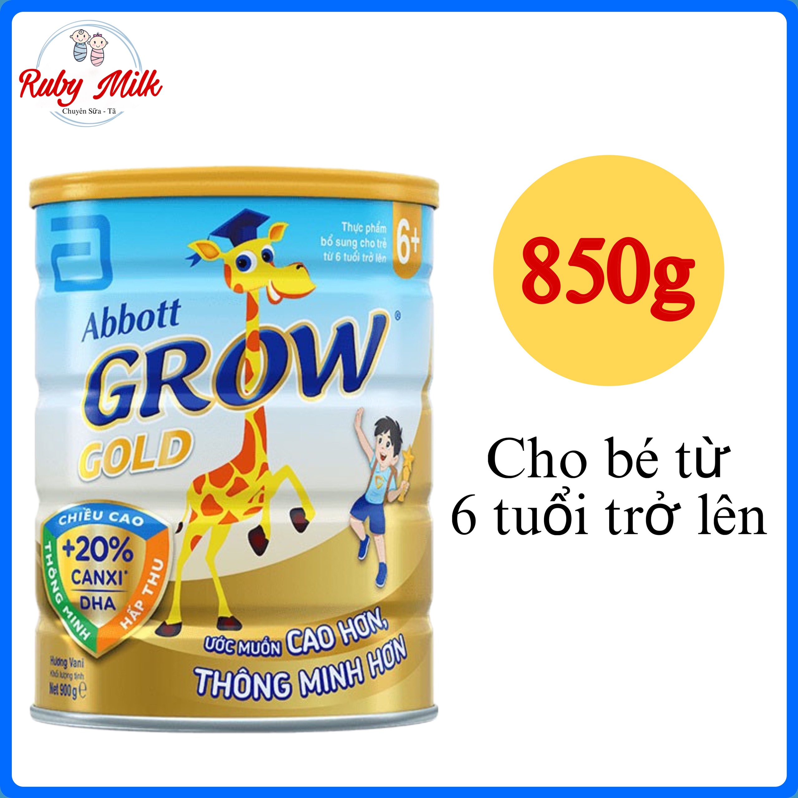 Sữa bột abbott grow gold 6+ lon 850g