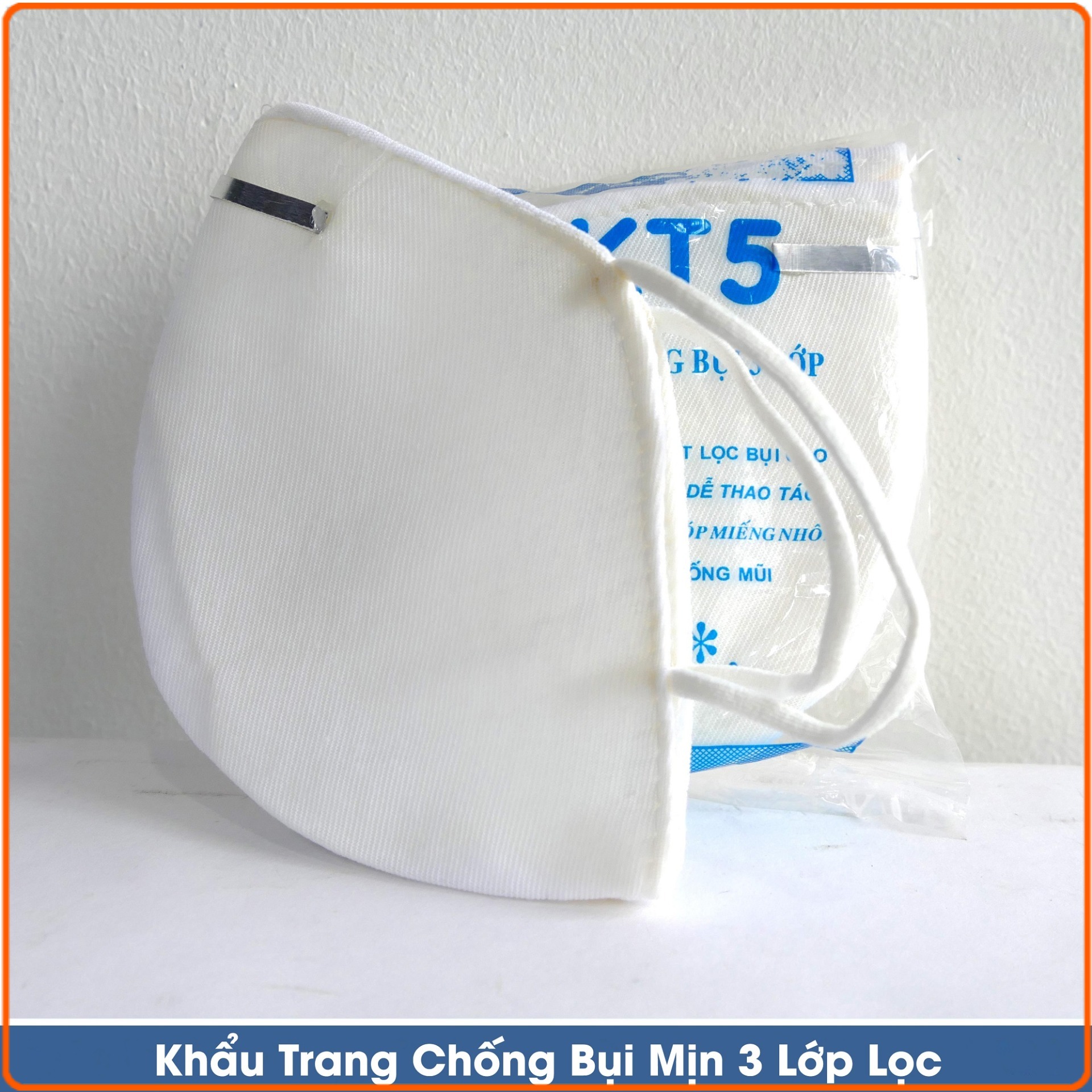 [ Bộ 5 chiếc] Khẩu trang chống bụi mịn KT5 3 lớp lọc, khẩu trang 3D kháng khuẩn, ngăn virus Corona, Khẩu trang y tế - Bảo vệ bạn mọi lúc, mọi nơi