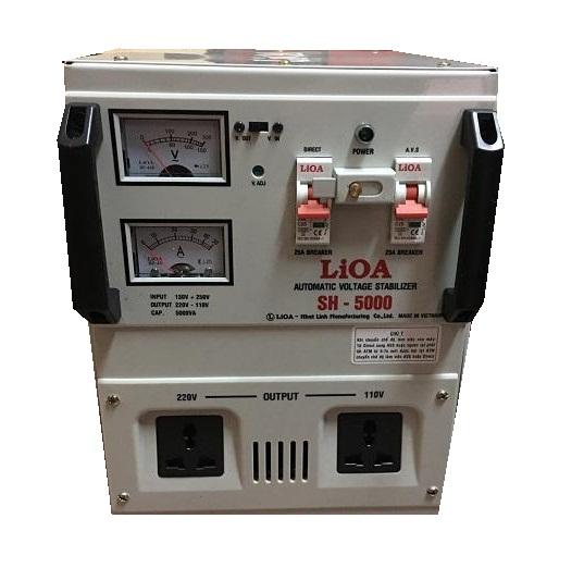 Ổn áp 1 pha LIOA SH-5000 II 5.0kVA điện áp vào 150V(130V) - 250V ( Thế hệ mới 2018 )