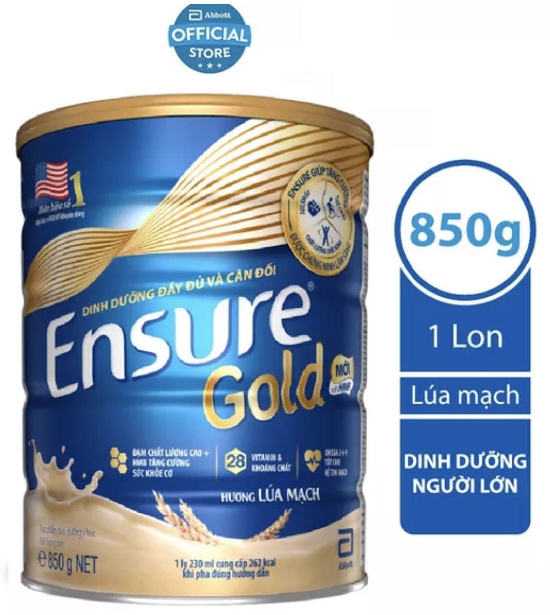 Ensure Gold hương Lúa mạch 850g