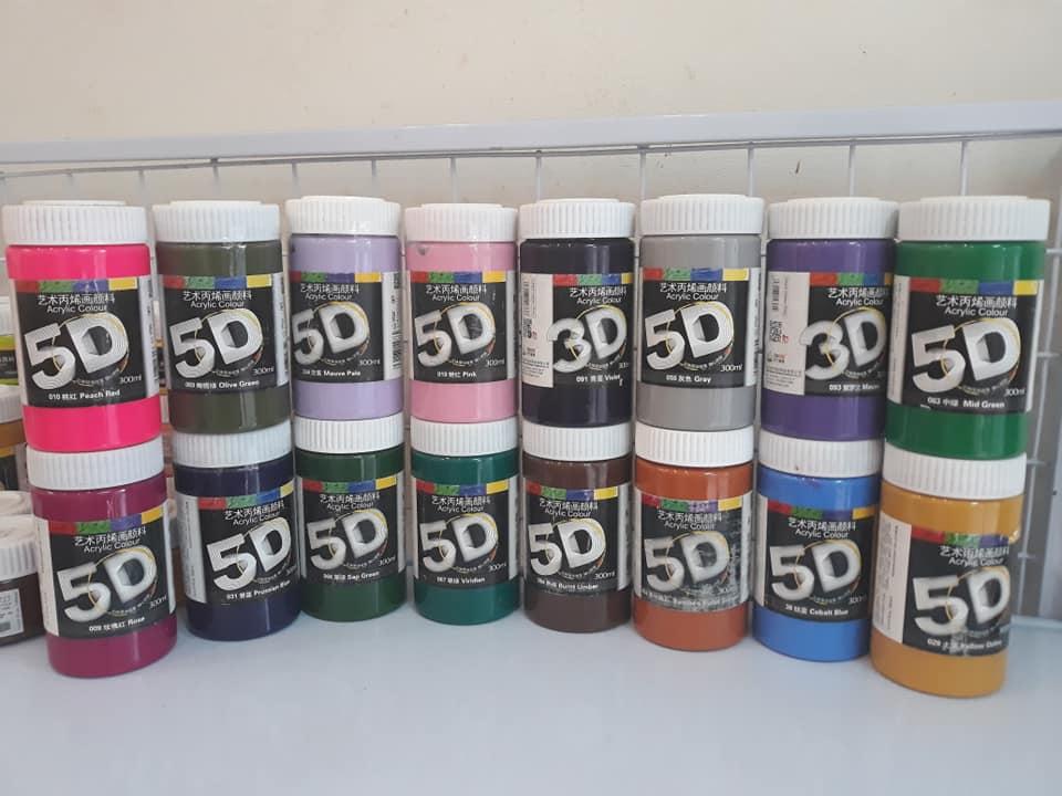 Màu vẽ Acrylic, 3D/5D, 300ml, nhiều màu