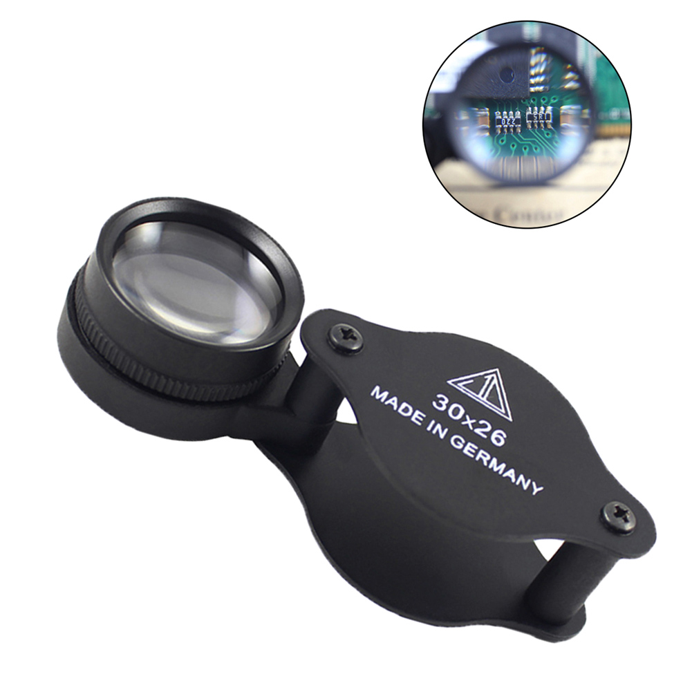 Sopefect 30X Magnifier Jeweler Optics Grass Microscope for Coins Stamps Jewelry Loupe