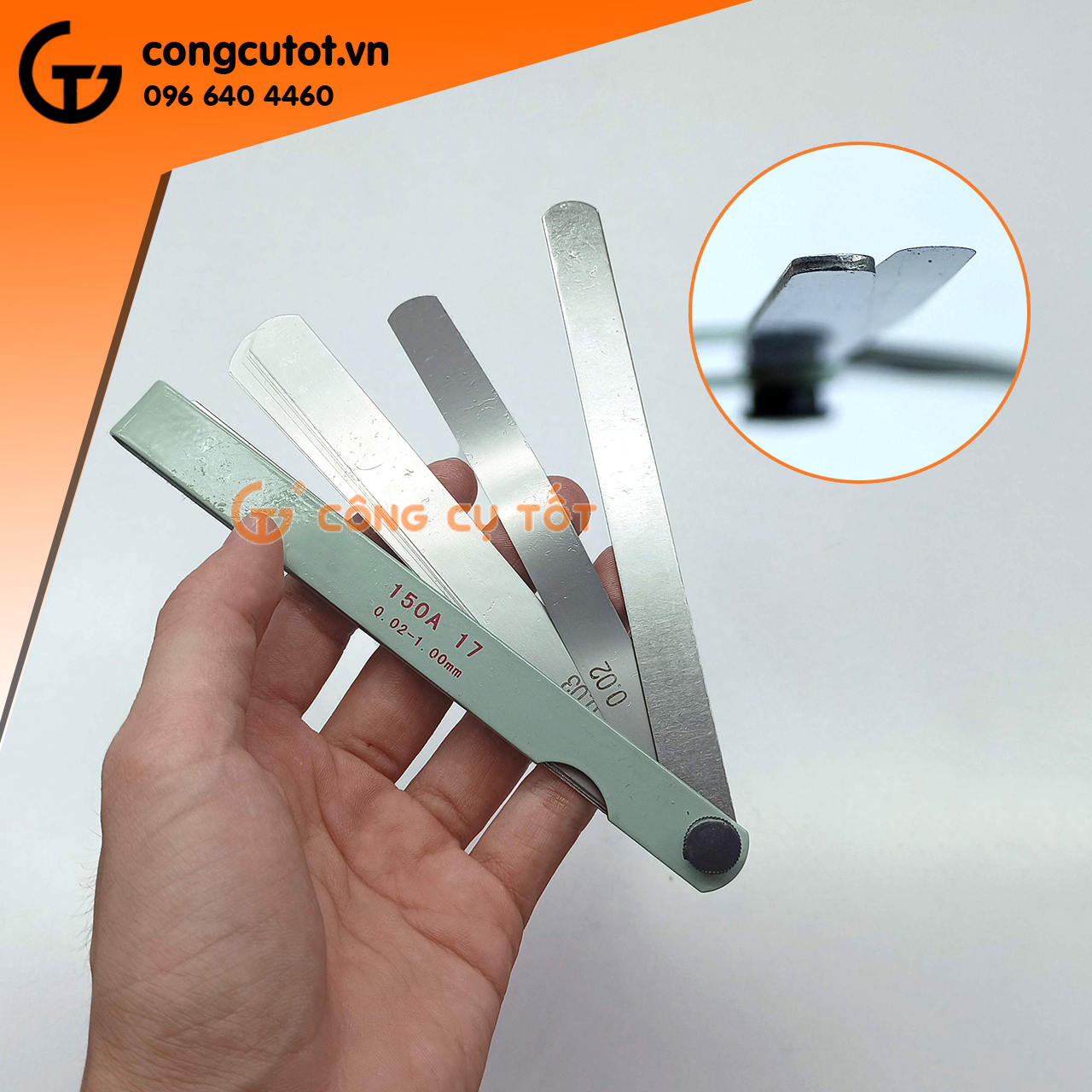 Thước căn lá - thước đo khe hở 17 lá 0.02-1mm