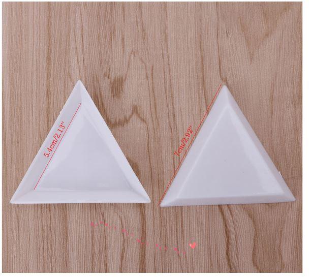 Set 6 cái khay hình tam giác đựng đá trang trí móng