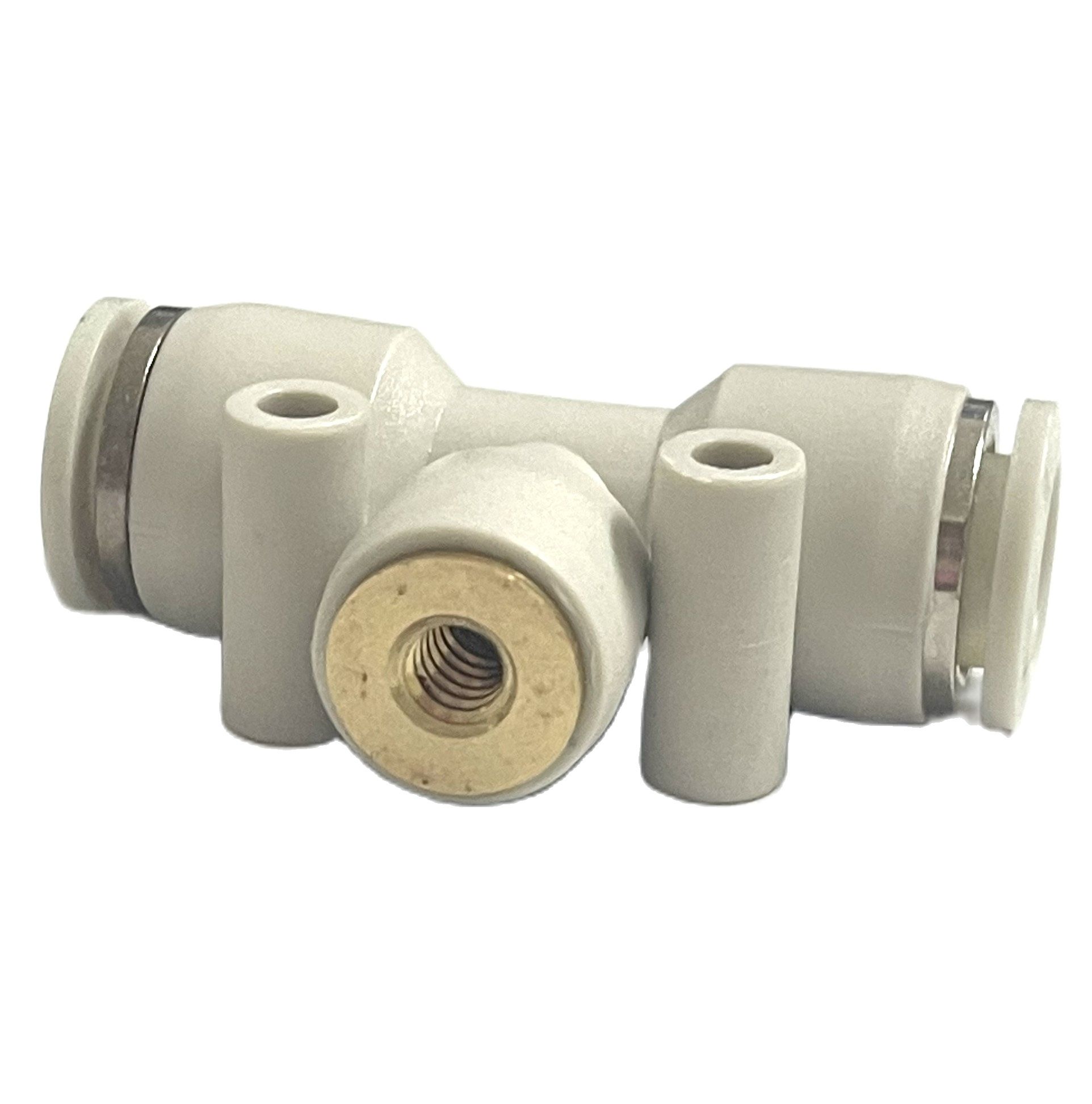 Atomizing pipe fittings, pneumatic T Type 8mm thread brass tube, spray base fittings