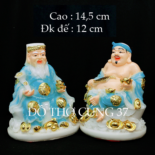 [ Cao 14,5 cm ] Thần Tài Thổ Địa [ Bột đá + Nhựa composite ]