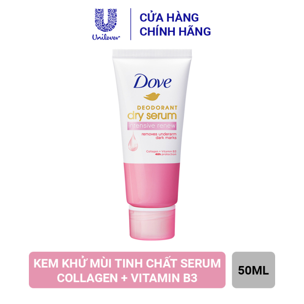 Kem Khử Mùi Dove Tinh Chất Serum Sáng Mịn Đều Màu Với Collagen & Vitamin B3 (50ml) cao cấp