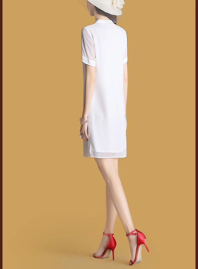 Đầm suông in hoa cao cấp