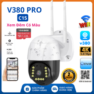 Camera wifi ptz ngoài trời V380 Pro C15 5.0 Mpx , xoay 360 độ thumbnail