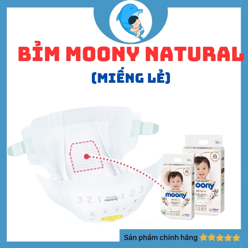 Tả bỉm dán quần moony natural đủ size nb62/s58/m46/l38/l36/xl32 cho bé
