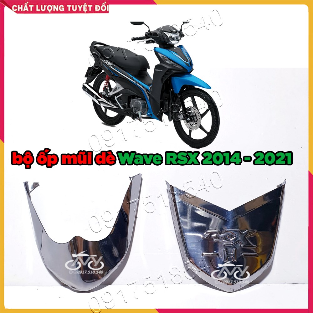Bộ ốp mỏ dè INOX WAVE Xe RSX 2014 - 2021 ( Giá 1 Bộ Trước, Sau )